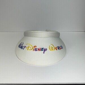 Vintage 80s 90s Walt Disney World visor White Theme parks